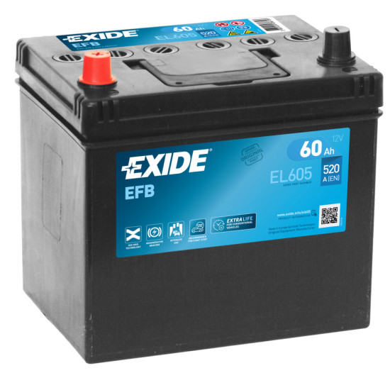Exide Start-Stop EFB EL605 60 Ah