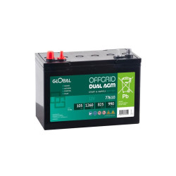 Marinbatteri 105 Ah AGM Dual Global