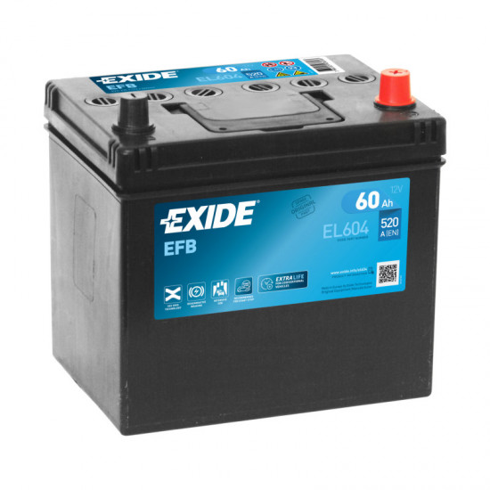 EL604 Exide EFB 12V 60Ah 520A/EN