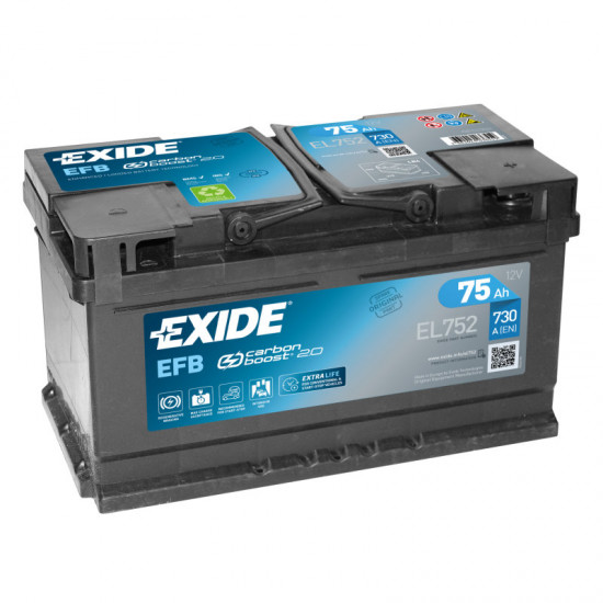 EL752 Exide EFB 12V 75Ah 730A/EN