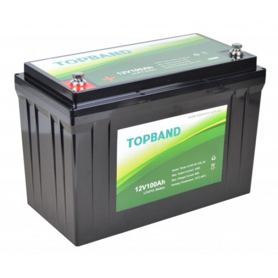 TB12100 Topband Litium 12v 100Ah